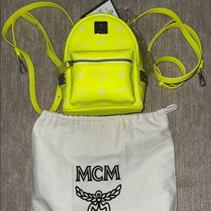 MCM “Neon Yellow” Backpack